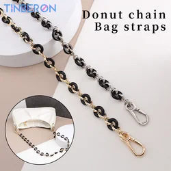 TINBERON Donut Chain Strap Lucky Bag borsa geometrica trasformazione borsa ascellare tracolla a catena accessori per tracolla in resina di metallo