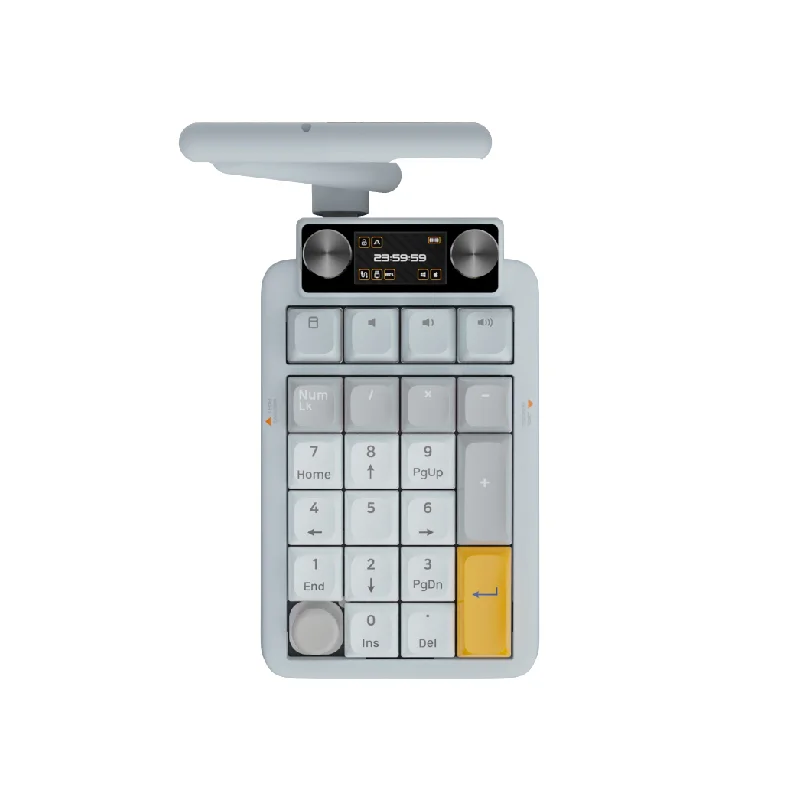 Mini teclado mecánico 2,4G, teclado Bluetooth con intercambio en caliente, teclado RGB, 21 teclas, teclado numérico personalizable para PC