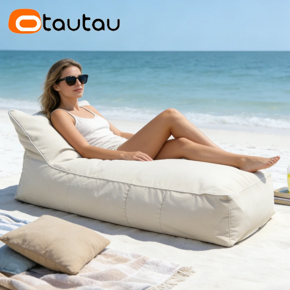 OTAUTAU Outdoor Swim Pool Floats Bean Bag Lounger Cover Garden Beach Pouf Cover SF501【No Filler!Need To Buy Filler By Yourself!】