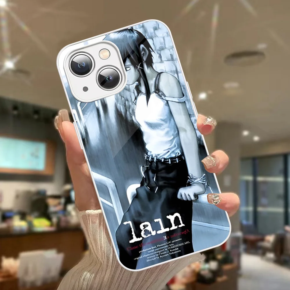 Serial Experiments Lain Anime Phone Case Tempered Glass For iphone 14 13 12 11 Pro Mini XS MAX 14Plus X XS XR Fundas image 6