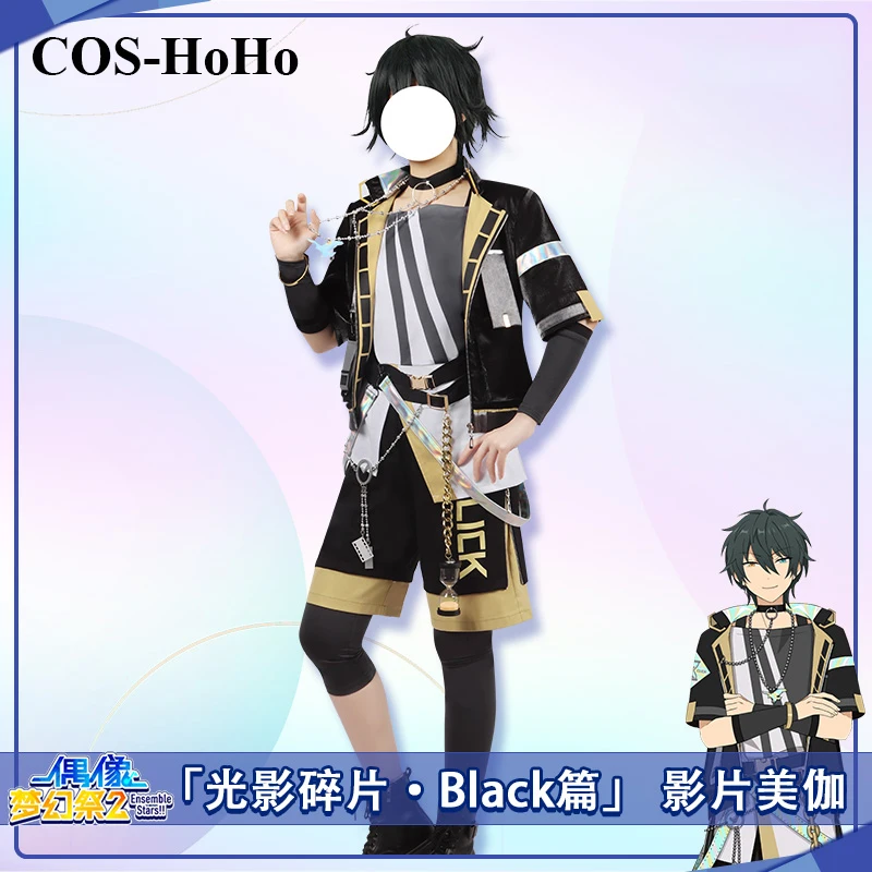 COS-HoHo Anime Ensemble Stars 2 Light And Shadow Fragments Black Kagehira Mika Game Suit Uniform Cosplay Costume Party Outfit