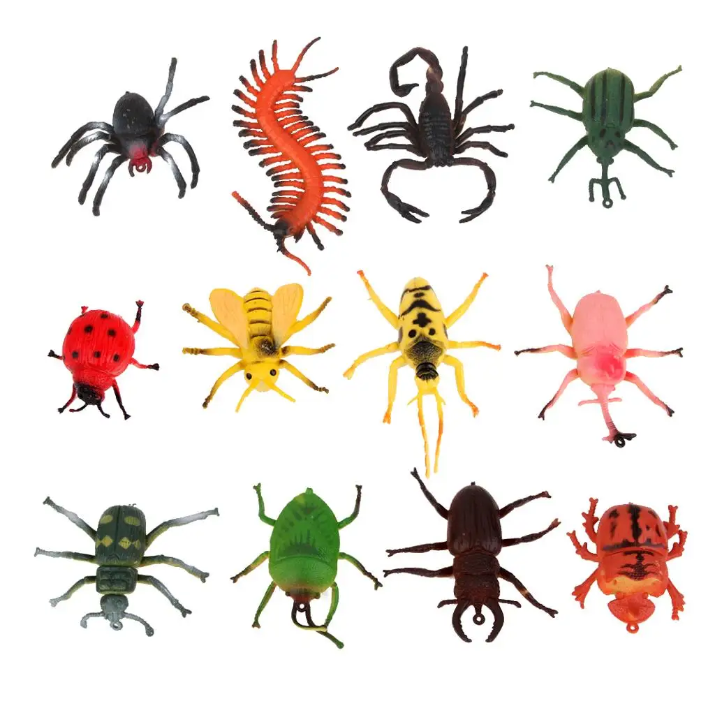 12 Plastic Insect Scorpion Model Animals Kids Prank Joke Toy