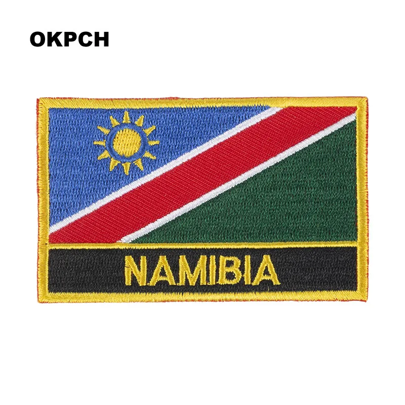 Namibia Flag Embroidery Patches Iron on Saw on Transfer patches Sewing Applications for Clothes in Home&Garden