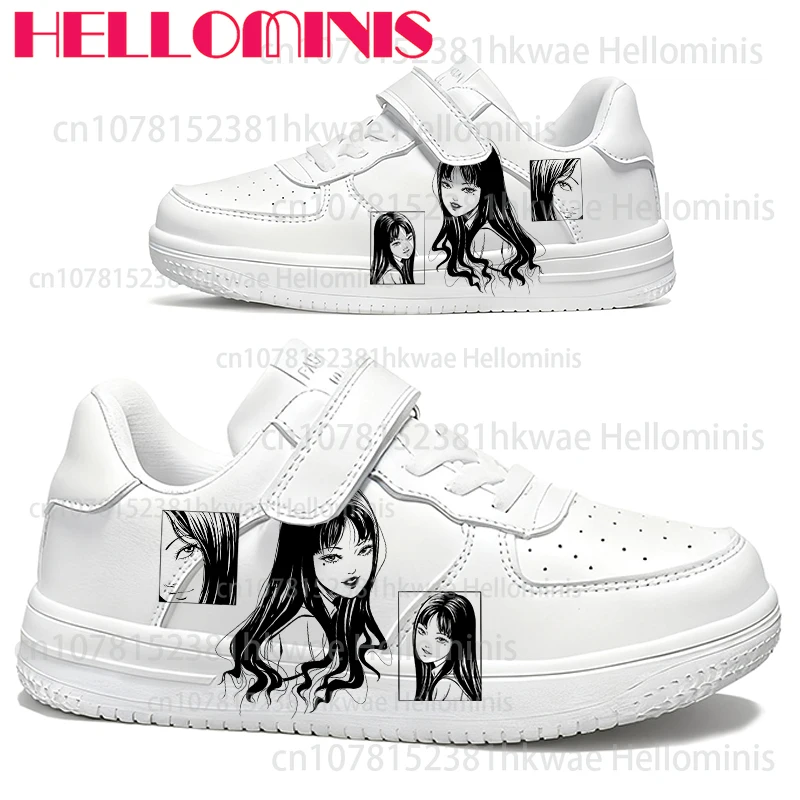 

Junji Ito Figure Children Sports shoes boys girls Simple printing leather Footwear Design Hot Sale Gift