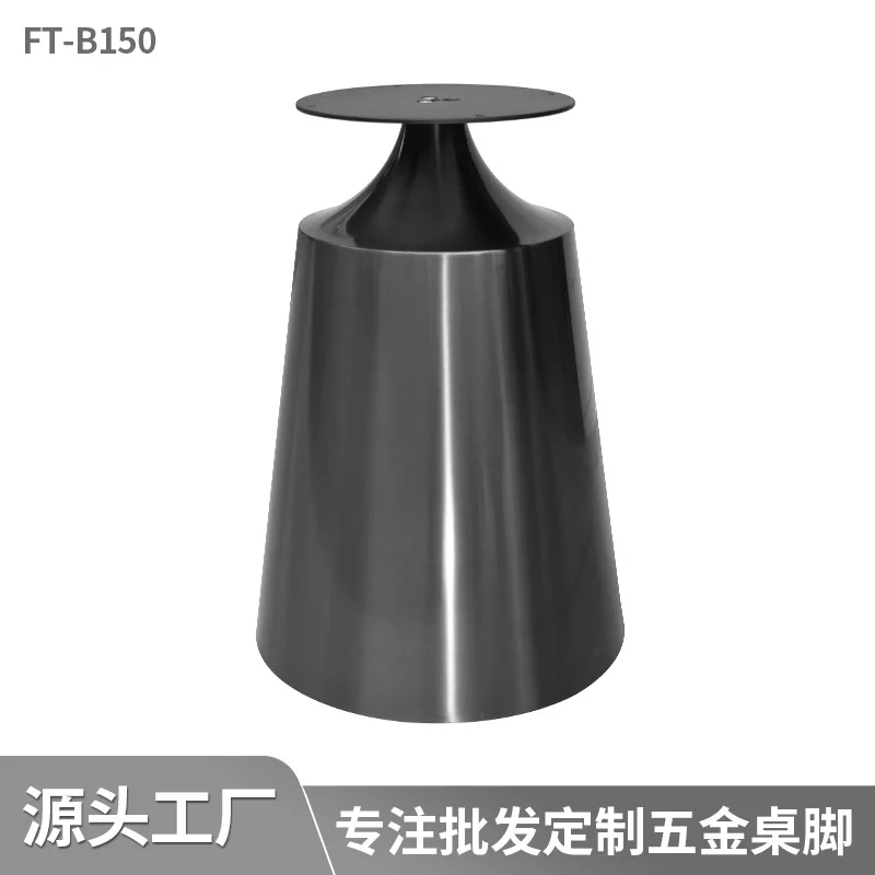 

Light luxury rock slab solid wood desktop dining table leg stainless steel hotel table foot high-end restaurant load-bearing
