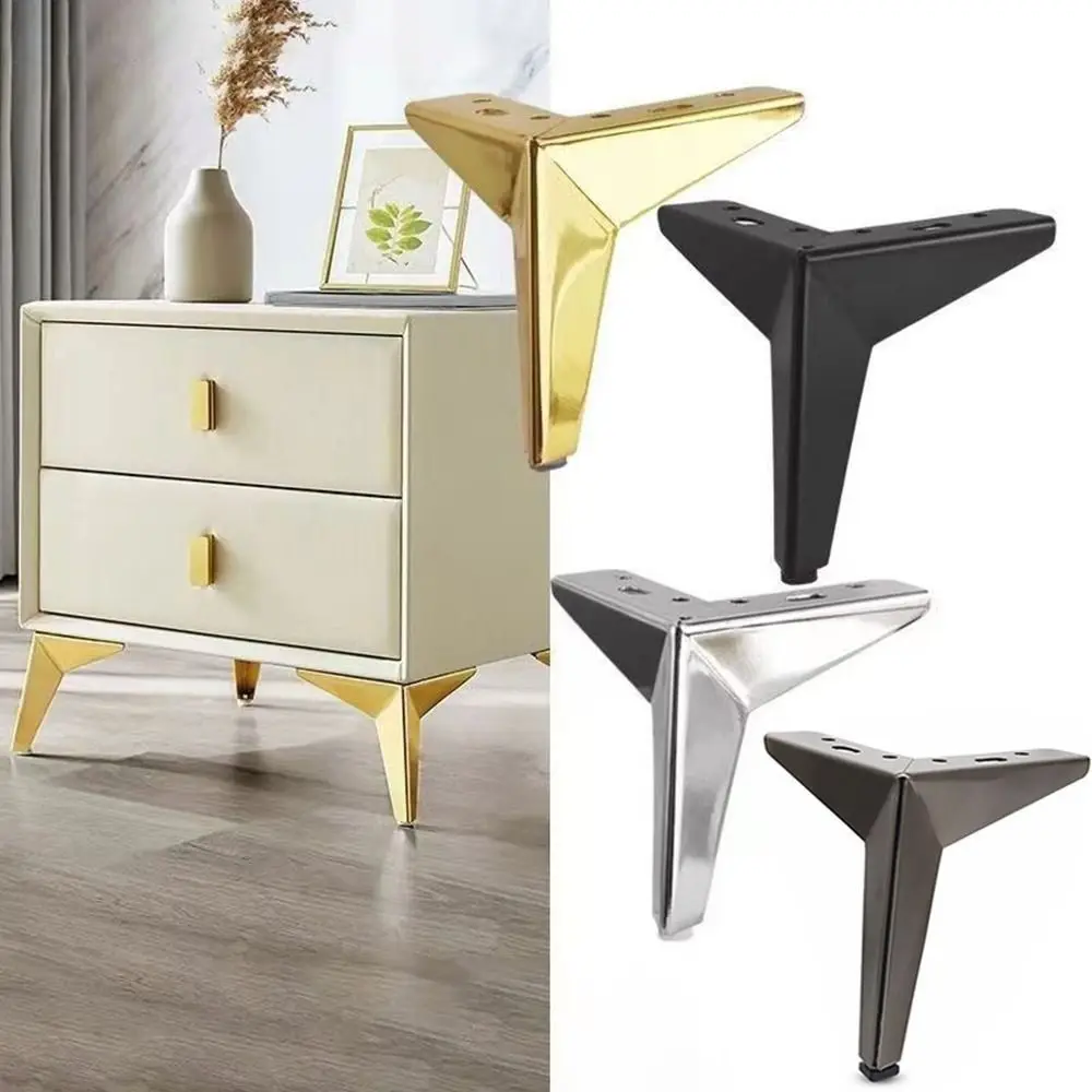 

Metal Furniture Legs Replacement Triangle Nightstand Storage Box Leg Anti Scratch Wear-resistant Cabinet Legs