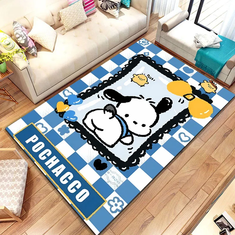 

Sanrio Pochacco Pattern Rug Carpet for Living Room Bathroom Mat Creative Doormat Carpet for Bedroom Home Alfombras Para Sala