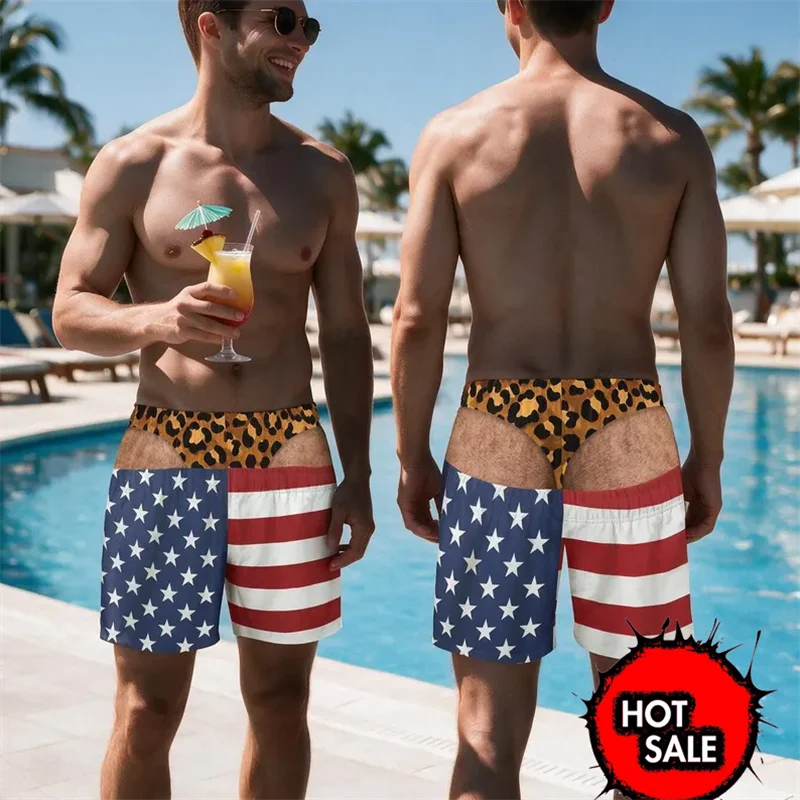 Shorts de Praia Engraçados com - Swim Trunk Quick Dry avaliação e preço