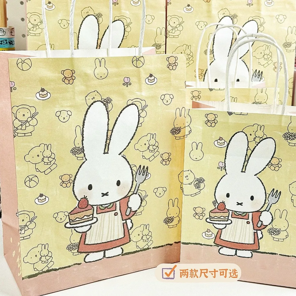 Kawaii Miffy Cute Gift bag ins style large capacity tote bag exquisite gift paper bag Gift Toy for Girl
