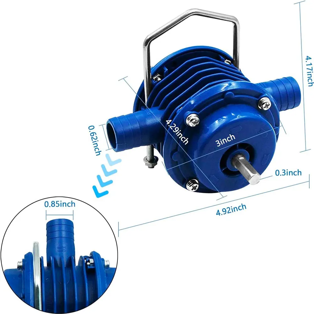 Binoax Hand Drill Water Pump Mini Self-Priming Pump Heavy Duty Electric Centrifugal Pump