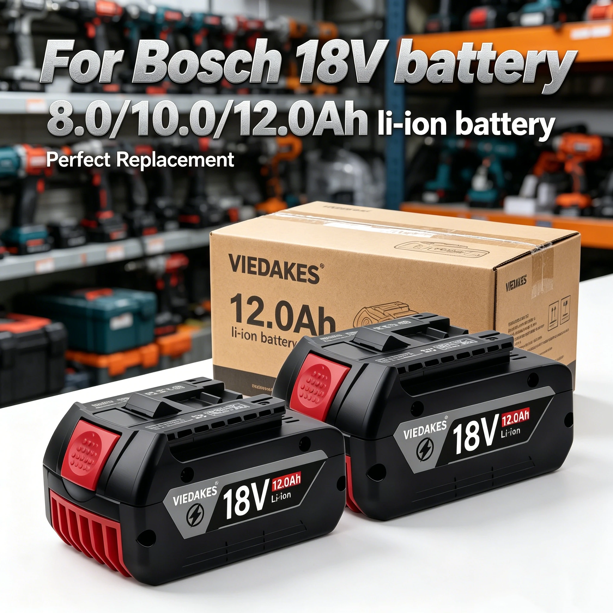 

Original100% for Bosch 18V battery, wireless power tool lithium battery, BAT609BAT610G BAT618BAT620BAT622\GSR18V-LI，18V，12000mAh