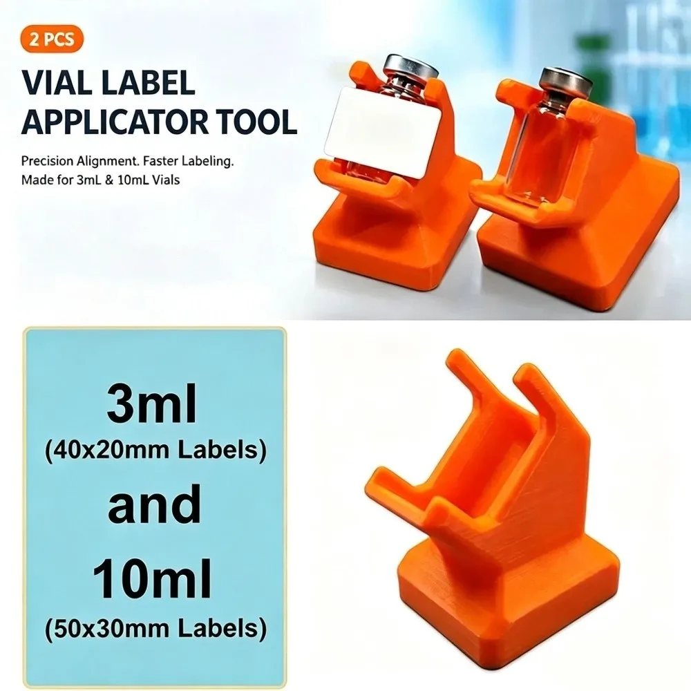 2Pcs Precision Align Vial Label Applicator Plastic Material DIY Bottle Labeling Bottle Labeling Holder Time-Saving Handy Tool