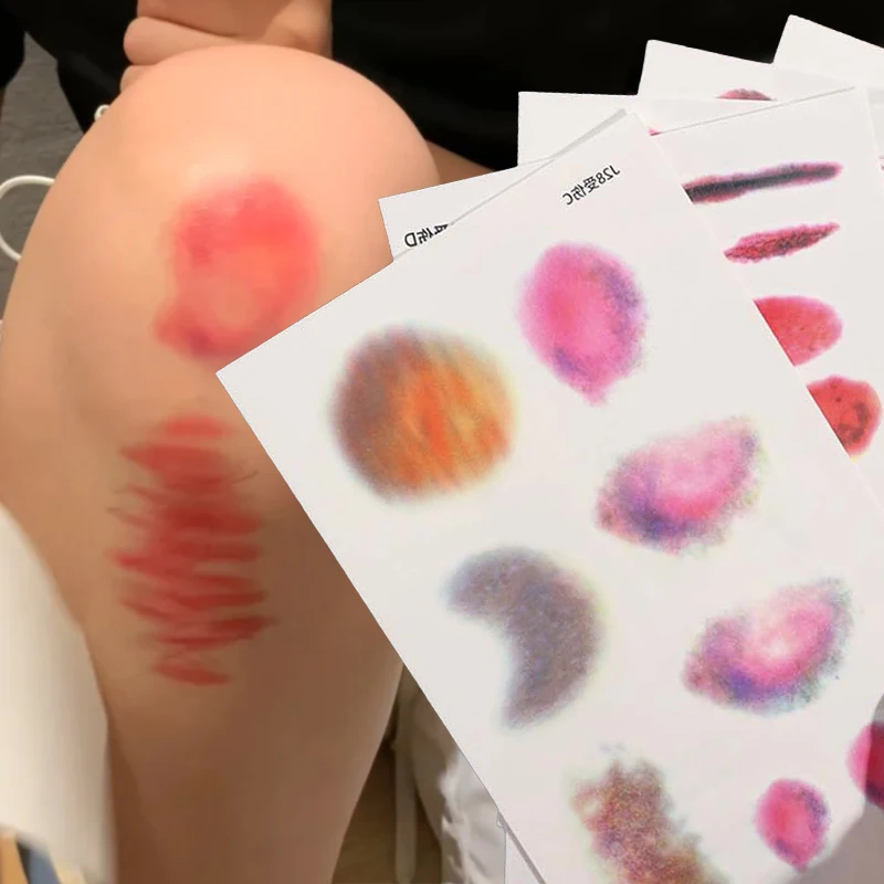 

Хэллоуин реалистичные татуировки на рану водостойкие поддельные шрамы временные татуировки наклейки для рук боди-арт прочный косплей макияж ужасов