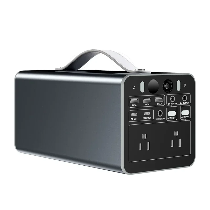 300W299Wh Portable Power Station, Smart Backup Power Bank For Home And Outdoors With AC/DC Ports, LED Attached For Emergency.