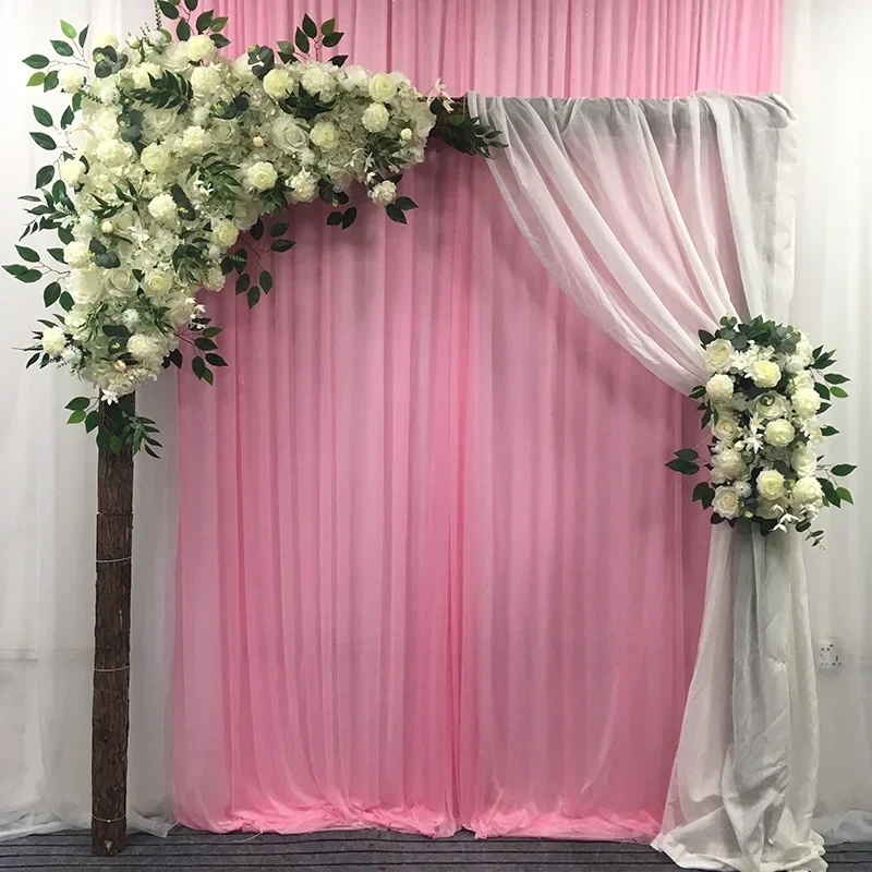 Aritificial Silk Fake Flowers Wedding Party Backdrop Arch Flowers Decoration Floral Row White Flower Arrangement Home Decor