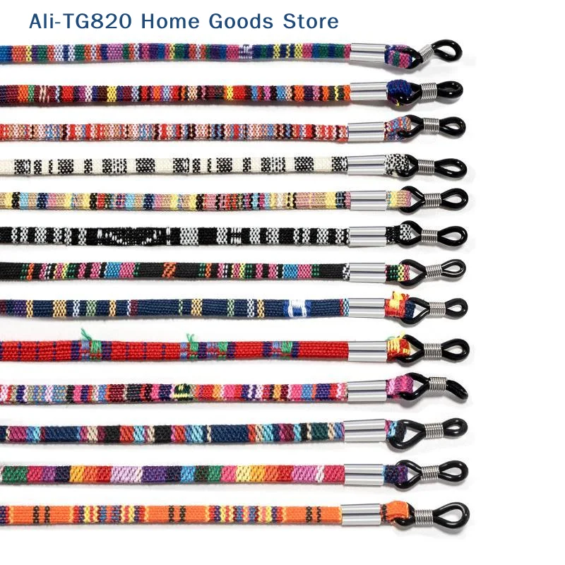 [TG820]Glasses Sunglasses Cotton Neck Strap Fixing Strap Glasses Hanging Neck Strap High end Ethnic Rope Glasses Chain