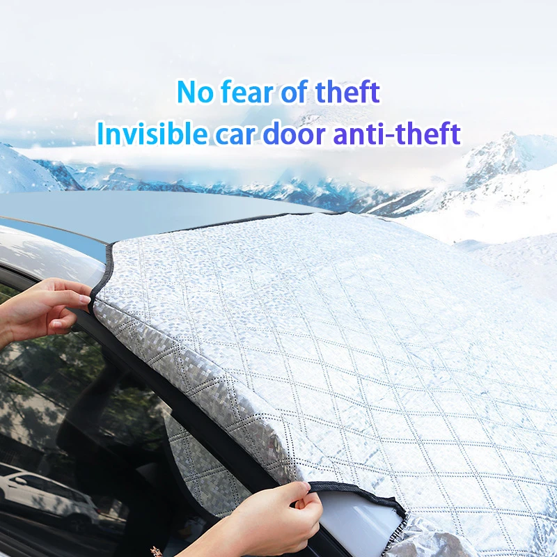 SEAMETAL Car Windshield Snow Cover Winter Waterproof Windscreen Snow Shield Sun Shade Protection Cover Universal for Suv/Sedan view 4