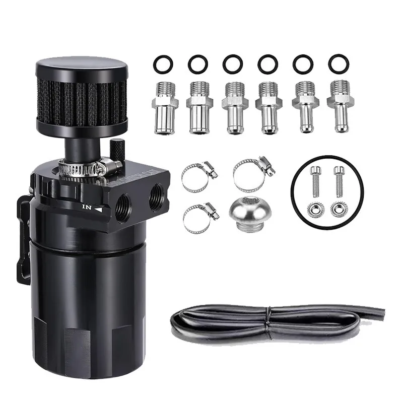 Car modification accessories, oil breathable pot, waste oil recovery pot with air filter breathable flat head