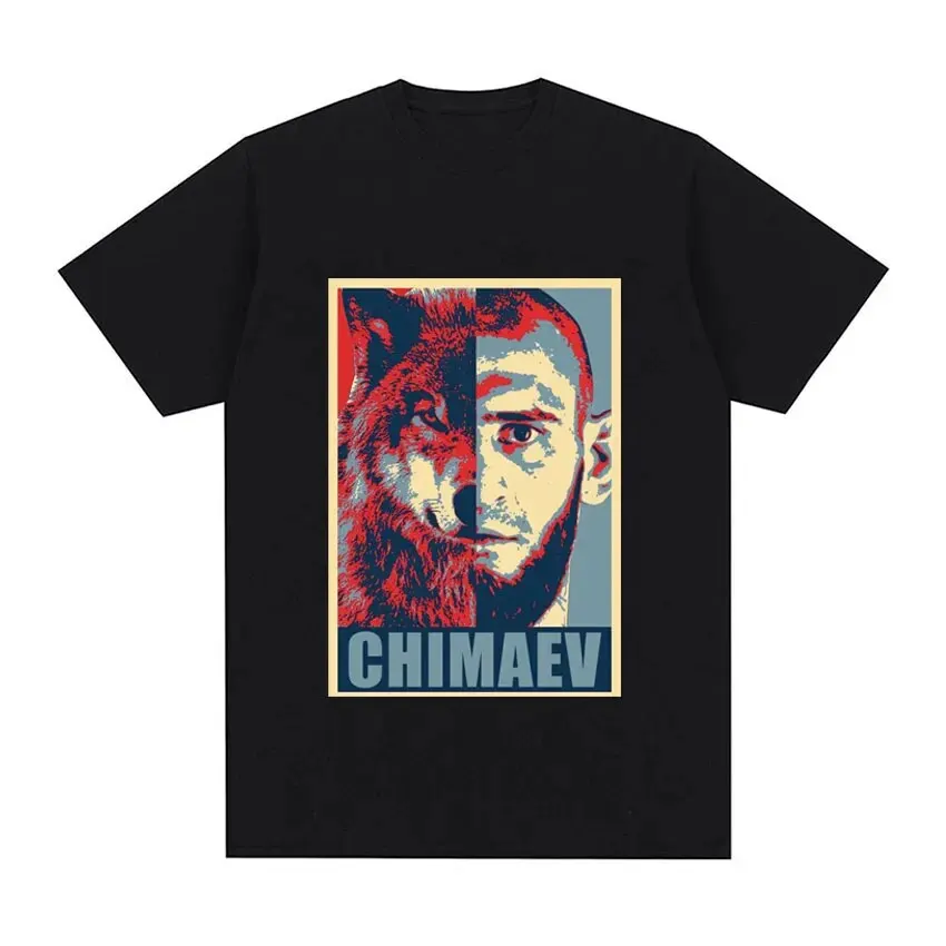 Hot Khamzat Chimaev Hope Graphic T Shirt Retro Gothic Classic T-shirt Men's Casual Summer Streetwear Short Cotton Sleeve T Shirt