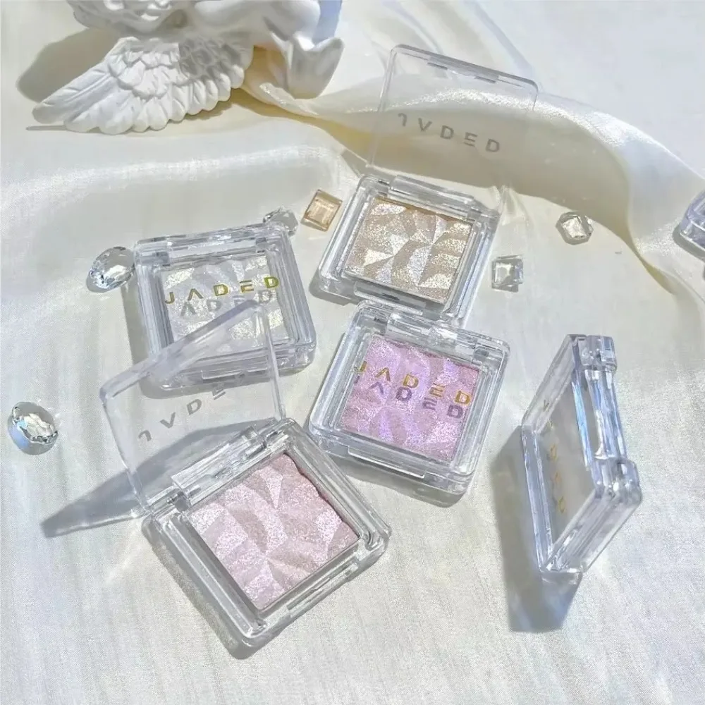 Glitter Fairy Highlight Palette Hoogglans Poeder Langdurige Glitter Oogschaduw Gezichtscontour Kristal Fleuren Make-up