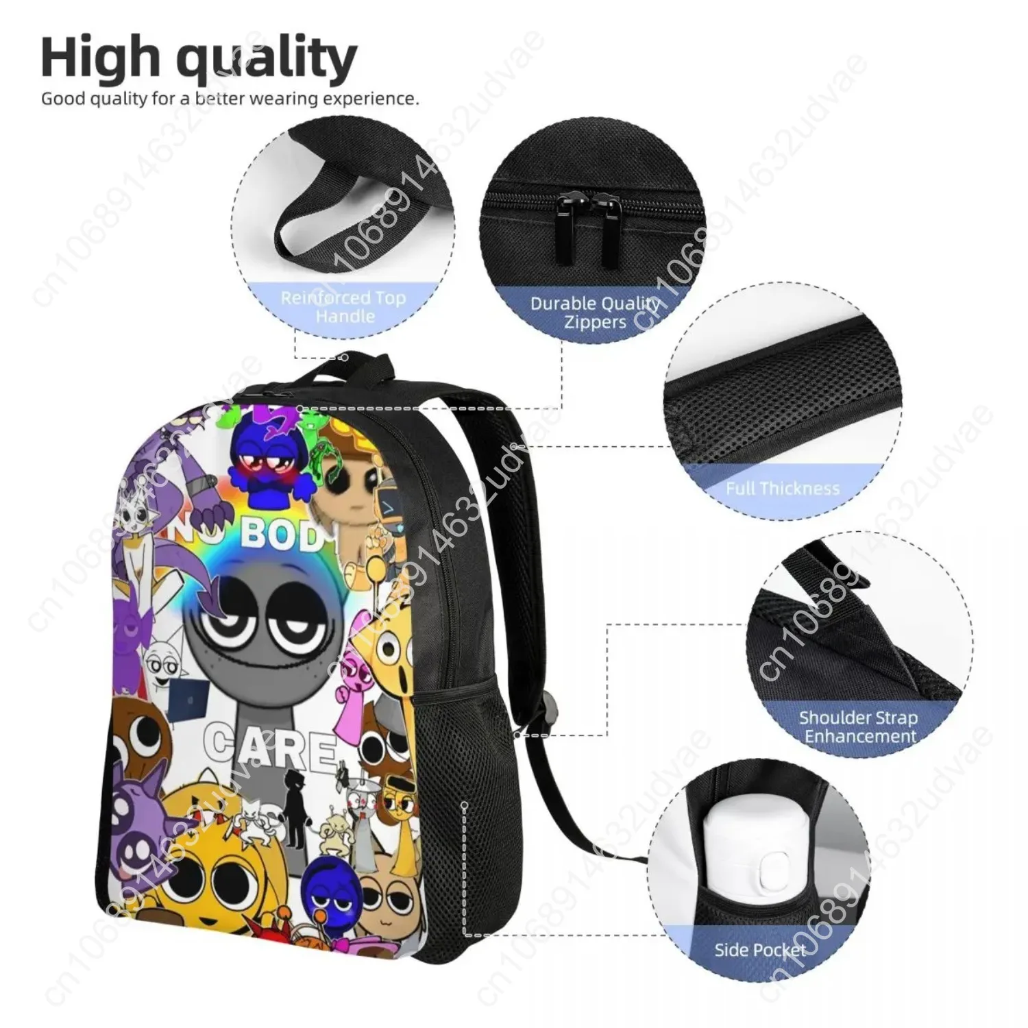 Sprunki Incredibox Cartoon Zaino per bambini per bambini Ragazzi Ragazze Zaini Cartoon Kindergarten Bookbag per bambini