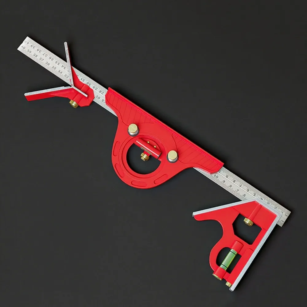 400/600mm Square Angle Ruler Adjustable Accurate Multi Combination Ruler Stainless Steel Sturdy Angle Protractor Tools Set