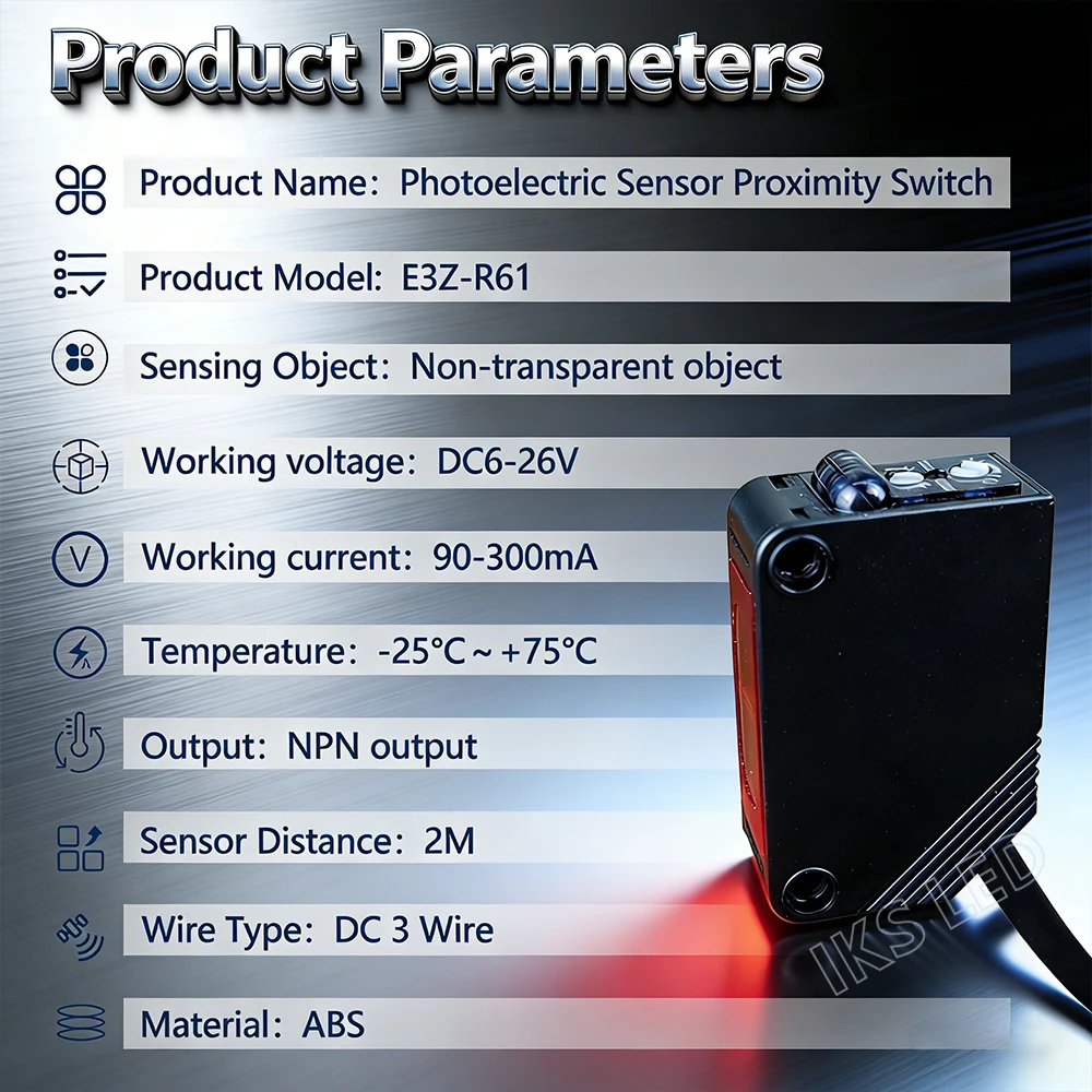 E3Z-R61 Photoelectric Switch DC 12~24V Diffuse Reflection Infrared Switch Diffuse Reflective Sensor