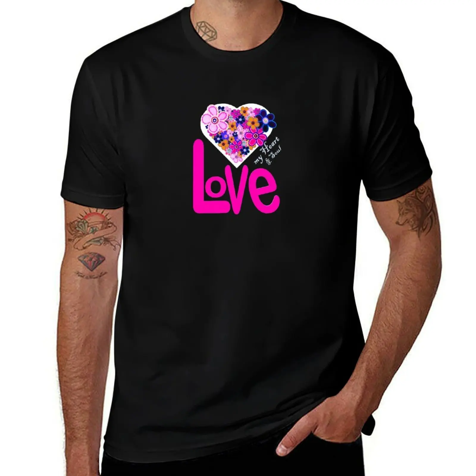 

Love My Heart and Soul T-Shirt vintage graphic tee blacks sublime T-shirts for men cotton