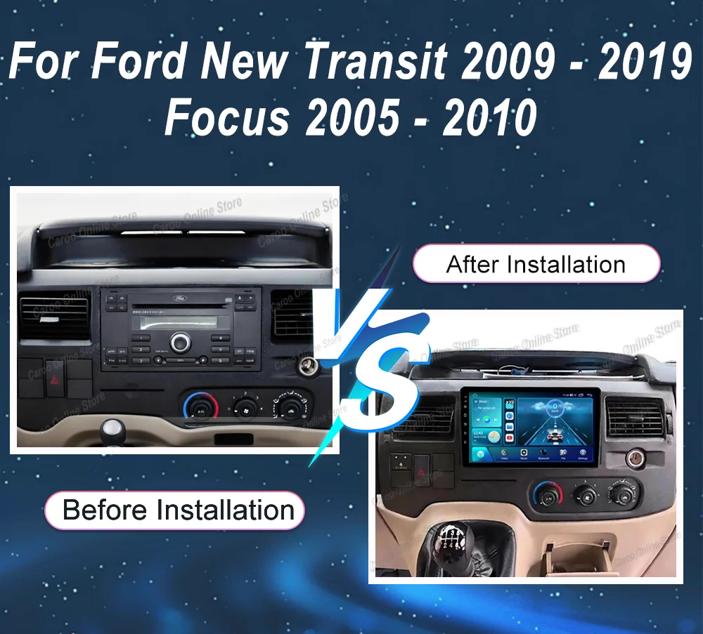 Android 16 Car Dvd For Ford New Transit 2009 -2019 Focus 200 -2010 Car Radio Stereo Multimidia Player Bluetooth Touch Screen 4G