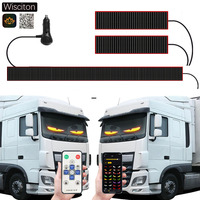 APP/Remote Control Truck Devil's Eye LED Matrix Pixel Panel Light RGBIC Flexible Display Dynamic DIY Decorative Light