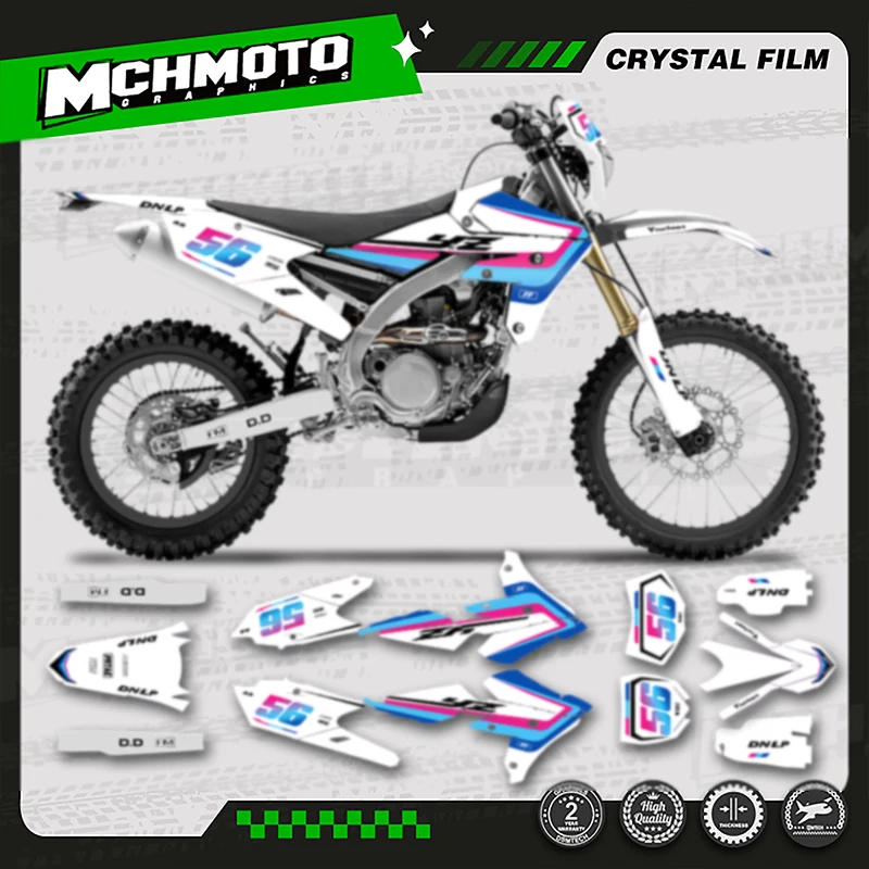 

MCHMFG Graphics Decal Stickers Kits For YAMAHAWRF450 2016 2017 2018 YZF450X 2015 2016 2017 2018 Number Name Background Custom