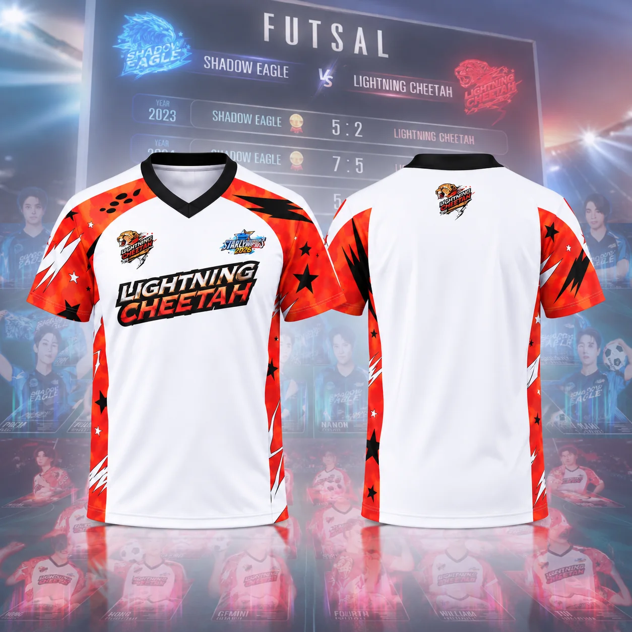 Gmmtv Starlympics 2026 Lightning Cheetah Jersey Thailand Fans Sports Unisex Vneck T Shirt Women's Tshirt Men Tee Red Team Jersey