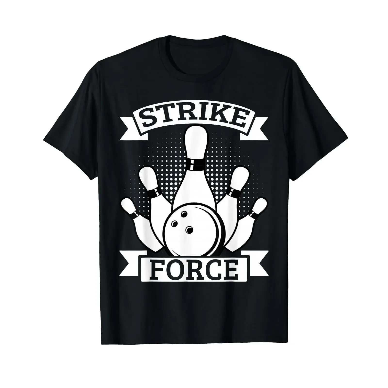 Strike Force Bowling Excellence T Shirt vintage Washed Versatile streetwear graphic Top For Everyday Wear Unisex Breathable