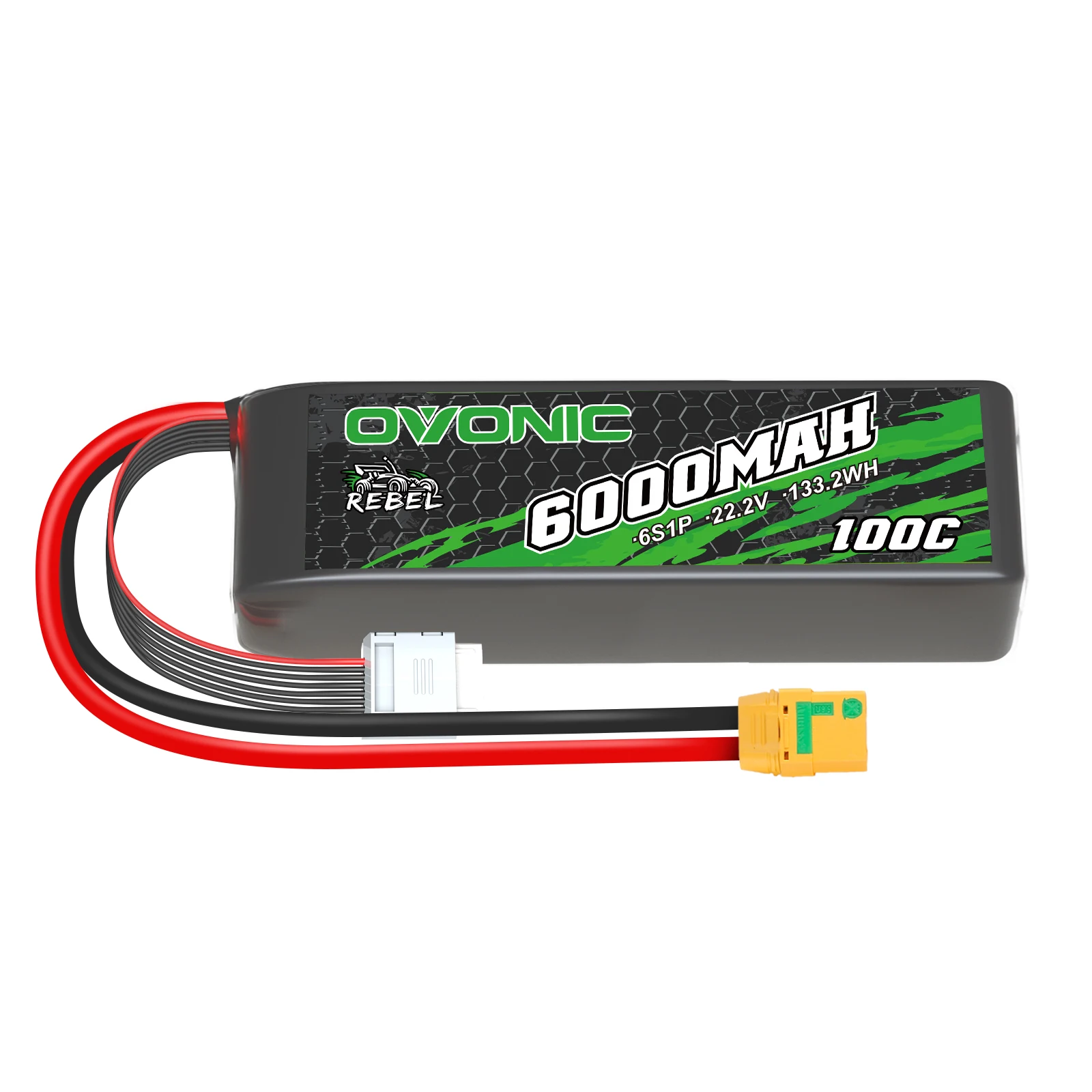 Batteria Lipo Ovonic 6S 6000mAh 6S1P 100C 22,2V con spina XT90 per drone a lungo raggio da 7-10 pollici 6S HD Cinelifter Multirotore Classe X