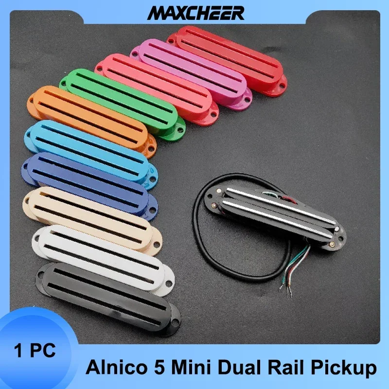 Alnico V Mini Alnico Humbucker Twin Blade Pickup Mini Dual Rail 9K for Electric Guitar Replacement Multi Colour