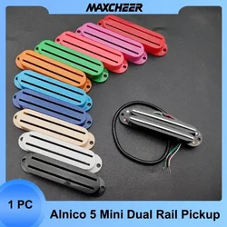 Alnico V Mini Alnico Humbucker Twin Blade Pickup Mini Dual Rail 9K for Electric Guitar Replacement Multi Colour