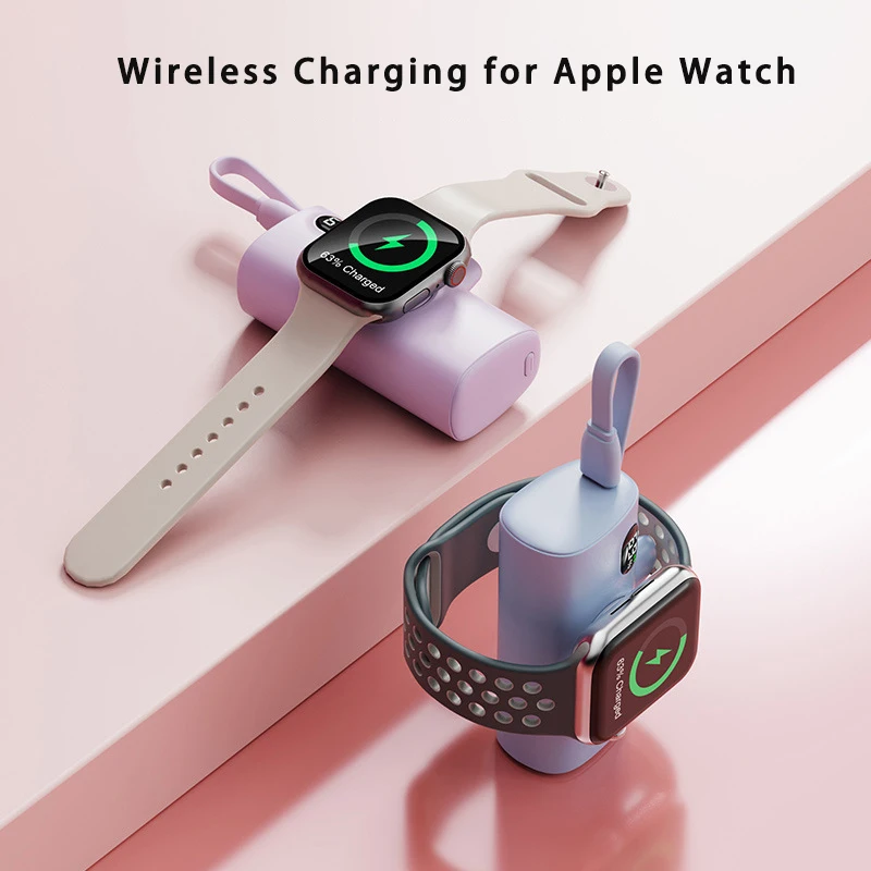 

Миниатюрный магнитный беспроводной повербанк 5000 мАч для Apple Watch, портативное зарядное устройство Type-C, быстрая зарядка, повербанк для iPhone 16, Xiaomi