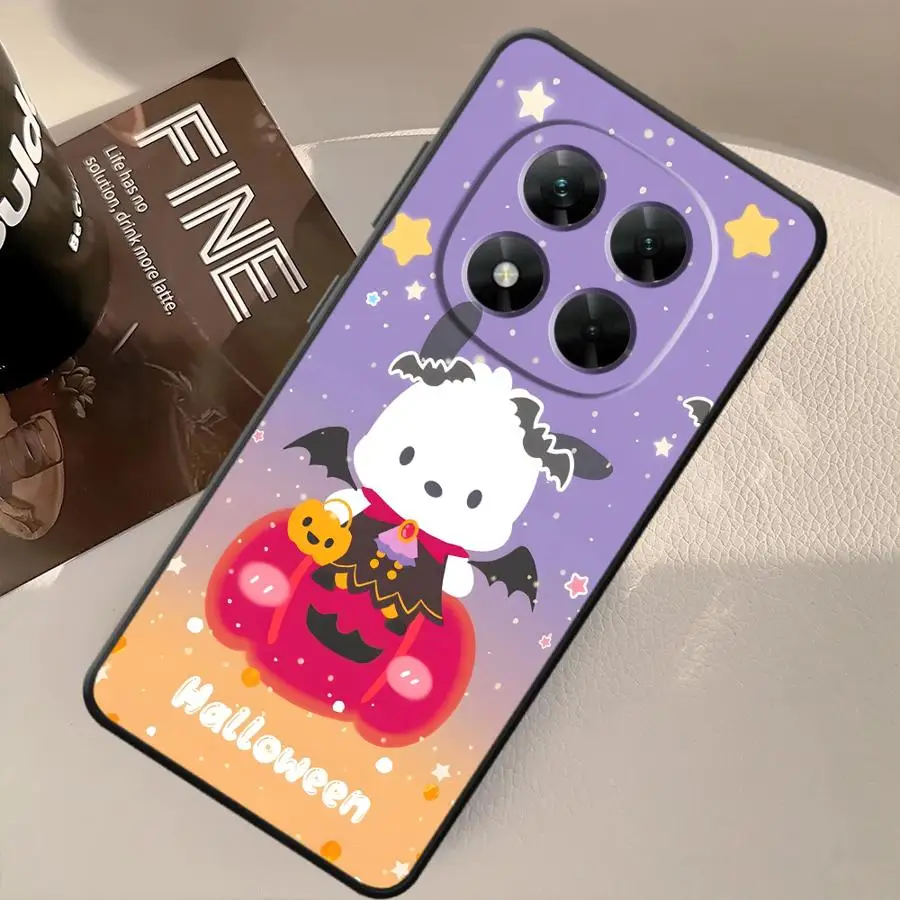 Casing Ponsel Lembut Sanrio Cute Cinnamon Hitam untuk Xiaomi Redmi Note 9S 13 14 Pro Plus 7 8 12s 11s 10S 9 10 11 12 Pro