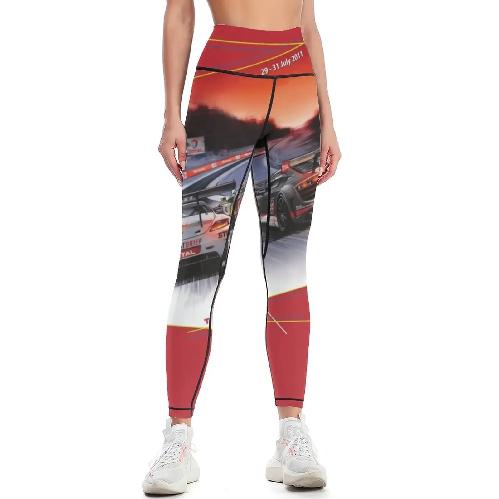 

Spa Francorchamps Total Spa 24 Hour Race Retro 2011 T-Shirt Leggings sports shirts gym sporty woman push up Womens Leggings