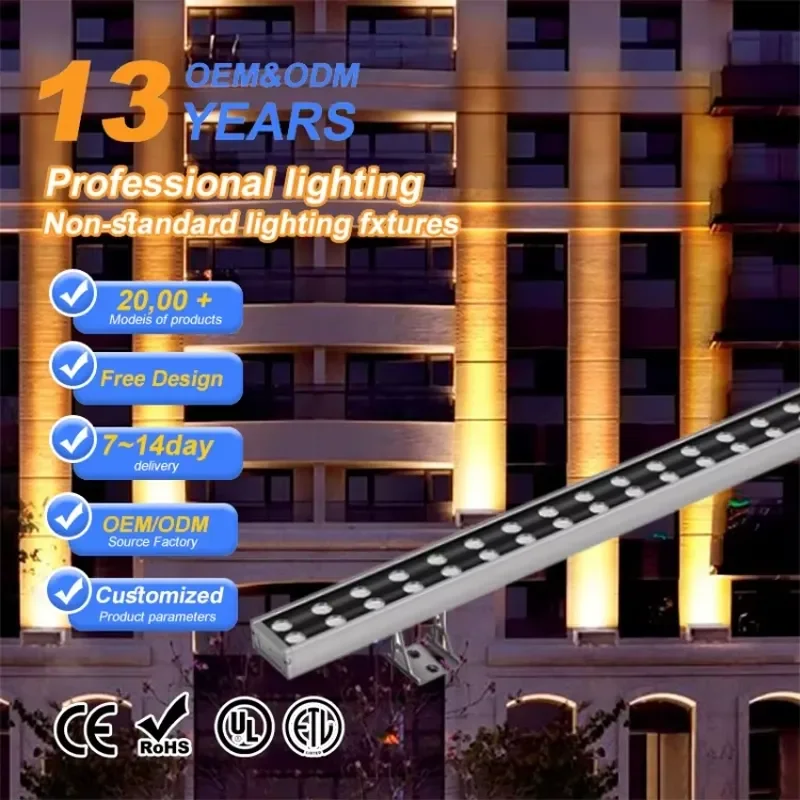 24W 36W IP65 Aluminum LED Wall Washer Light for Outdoor Decoration Factory Customization and Wholesale ODM