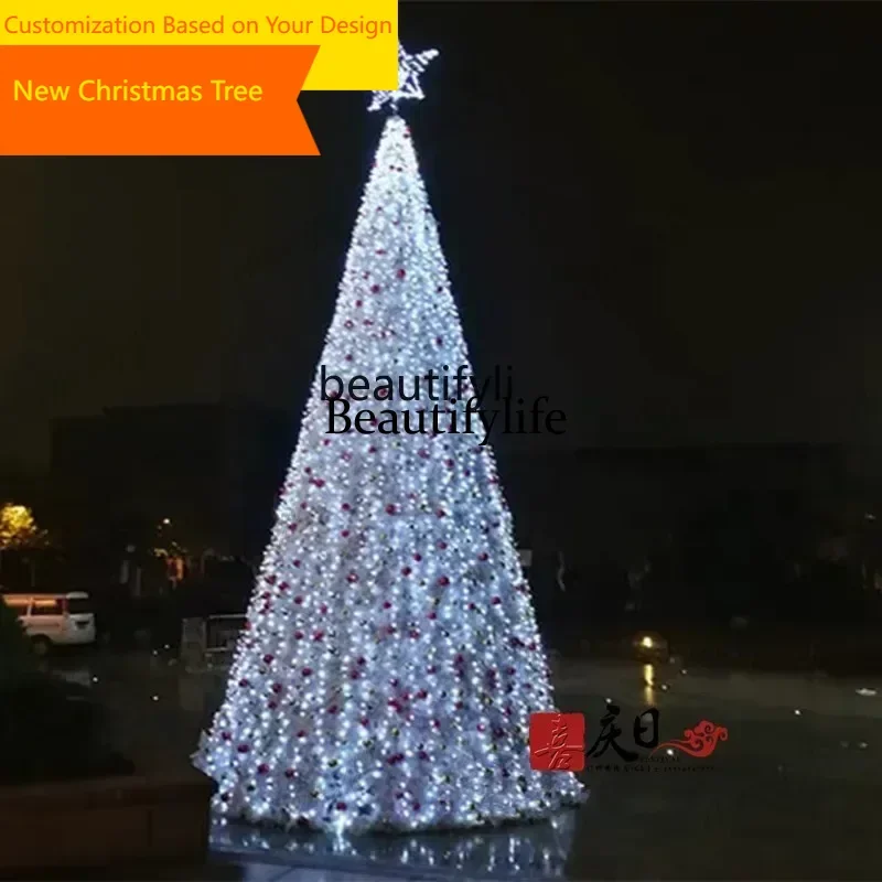 A29  Modern creative white Christmas tree set 4   5  6 meters 7 meters, large frame Christmas tree