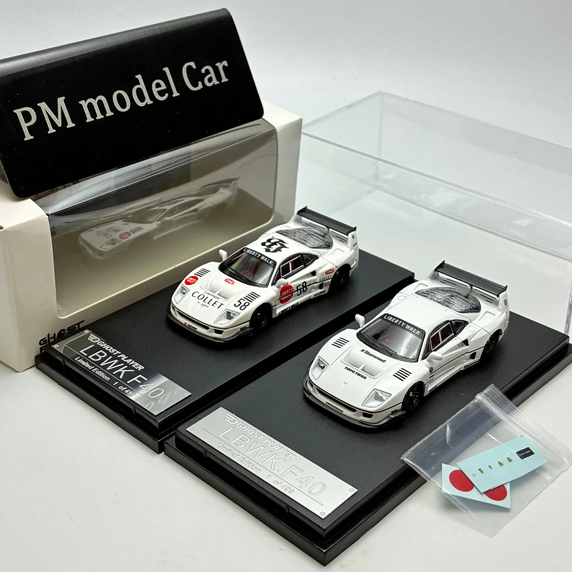 SW 1:64 F40 LBWK GHOST PLAYER Custom Edition Alloy Diecast Model Car Collectible Gift