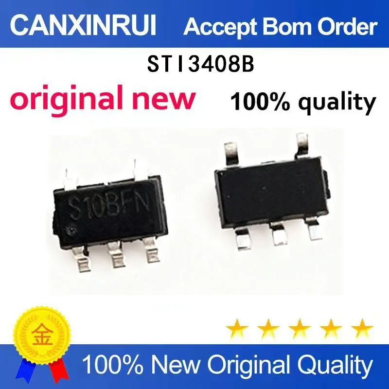 (5-100 Pieces) New STI3408B SOT23-5 silk screen S10B * * synchronous buck converter chip ST13408B