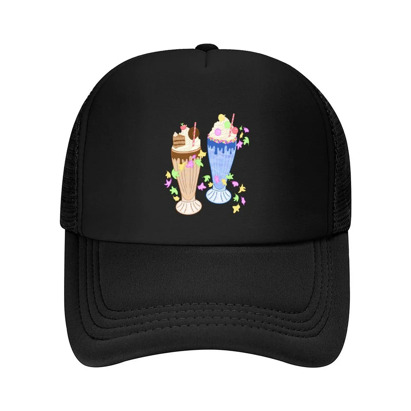 

Nick's and Charlie's Milkshakes - Coloured Outline Baseball Cap Snapback Cap luxury woman cap Fishing Women's Hats Men's
