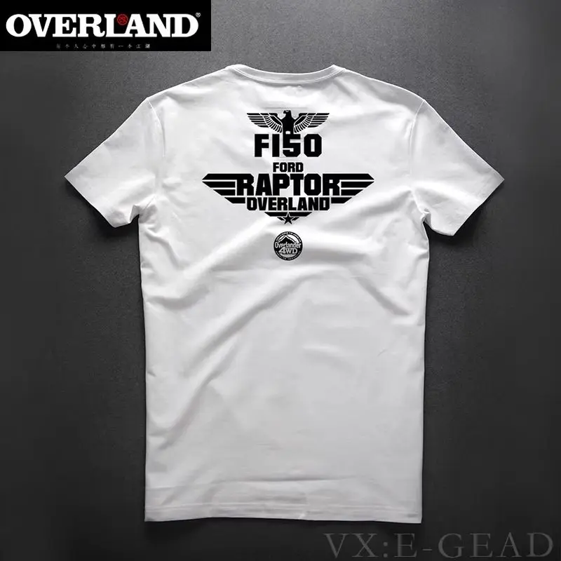 

100% Cotton New Off-road Car Print Short-sleeved T-shirt Men's and Women's Summer High Street Loose Casual Explosive Top
