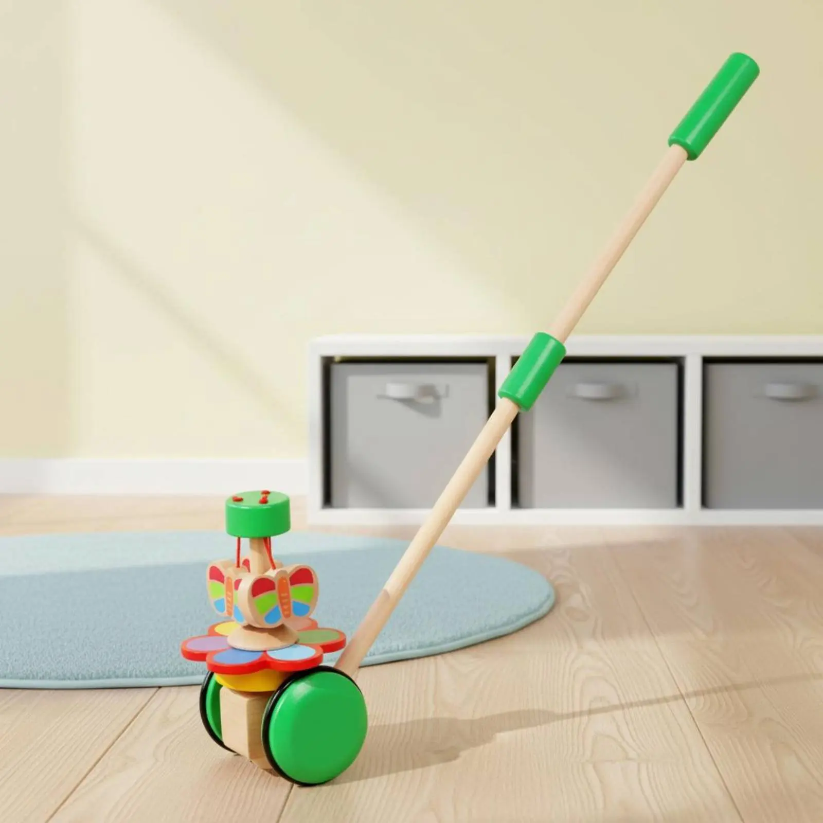 Airplane Stroller Toy Walking Practice Baby Push Stroller Toddler Push Vehicle Early Learning Rolling Wheels for Toddlers view 2