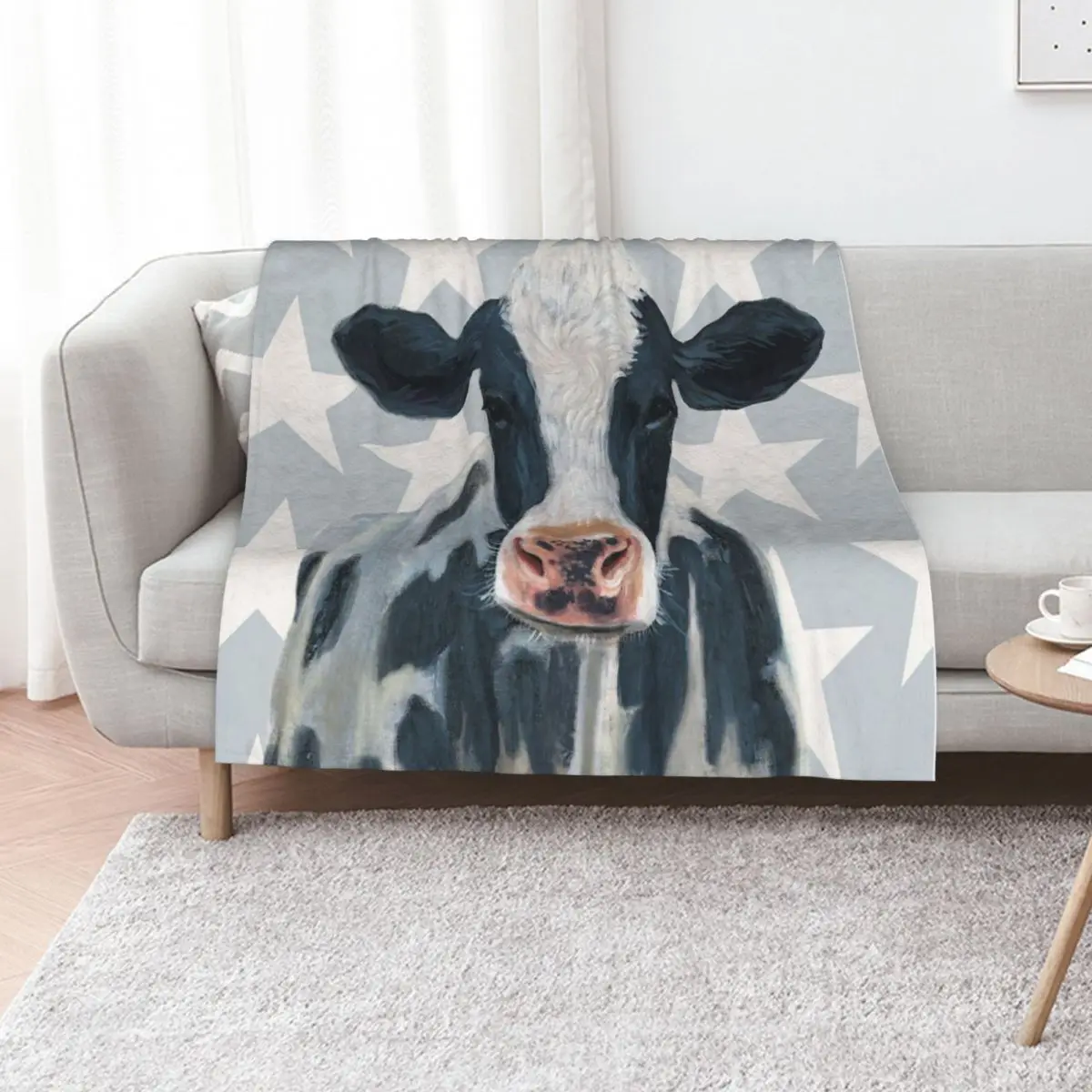

Patriotic Farm Cute Cow Pet Animal Lover Throw Blanket manga Decorative Sofa Blankets For Bed Thin Blankets