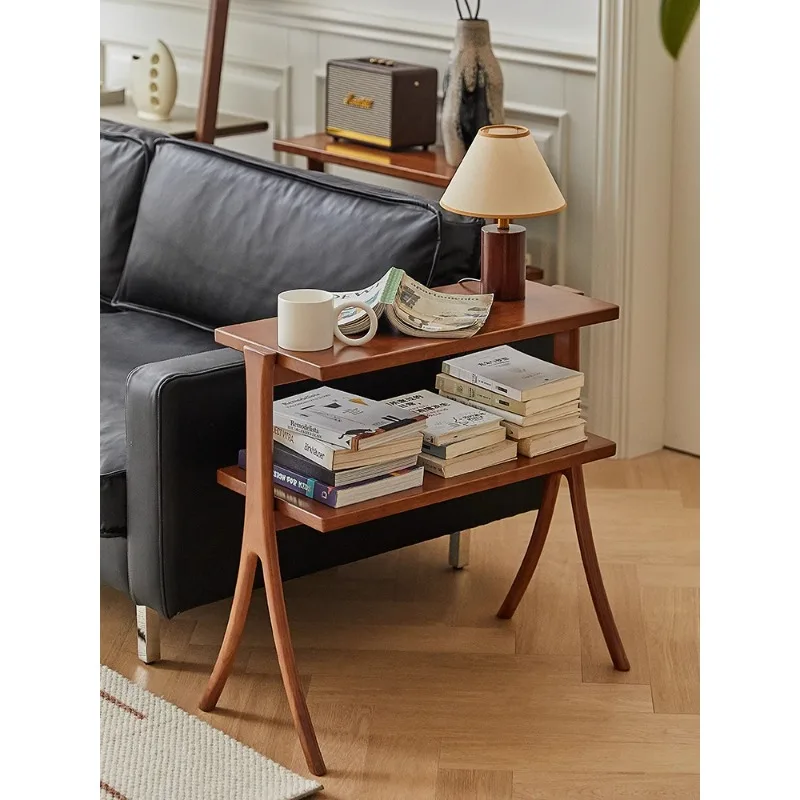 

Entrance Hall Entry Storage, Vintage Double-tiered Side Table, Shelf for The Sofa Beside The Living Room Book Storage