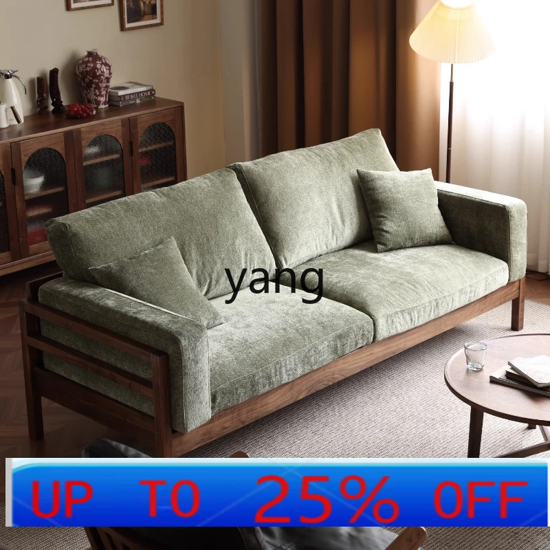 

Ретро-диван LH на три места, из массива дерева, с тканевой обивкой, для небольшой квартиры, в скандинавском стиле, для гостиной, на зиму и лето