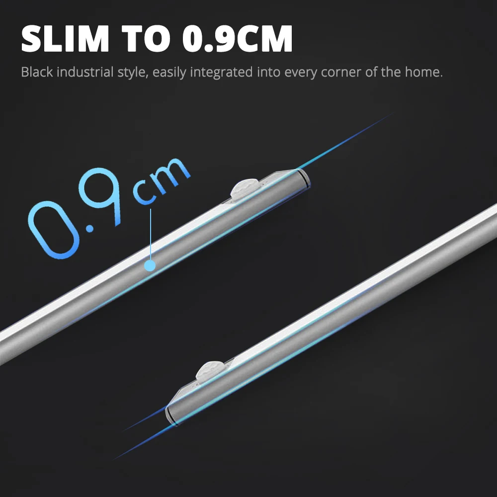 LED Induction Night Light Motion Sensor Cabinet Light Ultra-thin USB Charging for Kitchen Reading Wardrobe Corridor Lighting